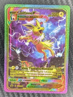 Joltaon Vmax Gold Foil Fan Art Vinyl Textured Collector Pokemon Card SWSH264 - Image 1