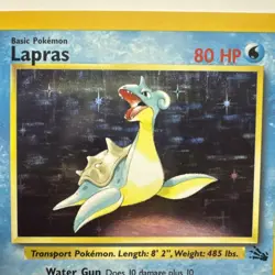 Lapras 10/62 Holo Rare Fossil Pokemon Card LP - Image 2