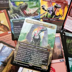 Gishath's DINOSAURS Full Art Tribal Custom COMMANDER Magic Deck. ALL 100 Cards - Image 1