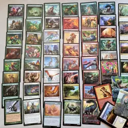 Gishath's DINOSAURS Full Art Tribal Custom COMMANDER Magic Deck. ALL 100 Cards - Image 3