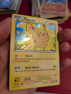 XY Base Set Pikachu Holo 42/146 - Movie Promo Pokemon Card Excellent Condition - Image 3