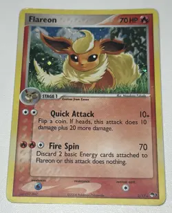 Pokemon TCG Holo Rare Flareon Card Lightly Played, Pop Series 3, 2/17 - Image 1