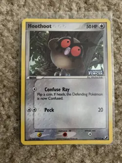 Hoothoot 59/135 EX Unseen Forces Reverse Holo Stamped Pokemon Card - LP - Image 1