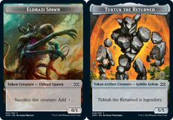 MTG - Eldrazi Spawn Token // Tuktuk the Explorer Token - Foil - Double Masters - - Image 1