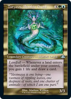 Tatyova, Benthic Druid (Retro Frame) (FOIL) - Dominaria Remastered (DMR) NM MTG - Image 1