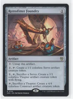 #136 2025 Magic Aetherdrift Commander Retrofitter Foundry Rare - Image 1