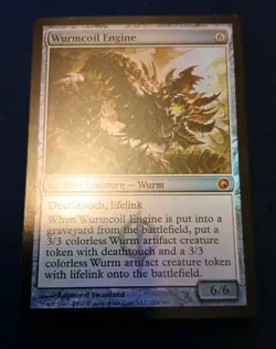 WOTC MtG Scars of Mirrodin Wurmcoil Engine Foil + Basic NM Magic The Gathering - Image 3