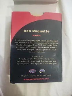 Aeo Paquette MTG Worlds San Francisco World Championship 2004 Signed Deck - Image 3