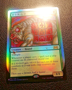Magic The Gathering, B-I-N-G-O FOIL Unhinged UND Green Rare 061/096 R - Image 3