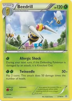 Pokemon TCG - Beedrill - 3/160 - Rare - XY: Primal Clash [Lightly Played] - Image 1