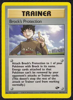 Pokemon Brock’s Protection 101/132 Non-Holo Rare Gym Challenge - Image 1