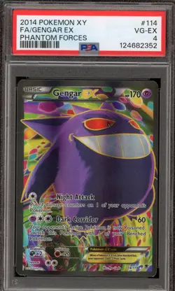 Pokemon Gengar EX XY Phantom Forces Full Art #114 PSA 4 - Image 1