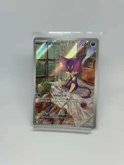 Pokemon TCG Purrloin 136/086 White Flare Illustration Rare NM Pack Fresh! - Image 1