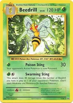 Pokemon TCG - Beedrill - 7/108 - Rare - XY: Evolutions [Lightly Played] - Image 1