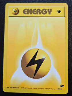 Pokemon Gym Heroes Lightning Energy 130/132 1st Edition WOTC Excellent Condition - Image 1
