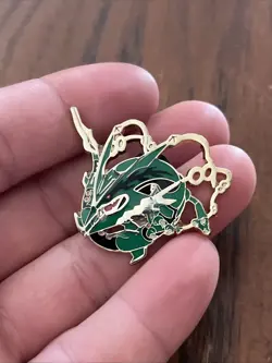 Mega Rayquaza Collector's Pin 2015 Metal Enamel Pin Roaring Skies Pokemon TCG - Image 4