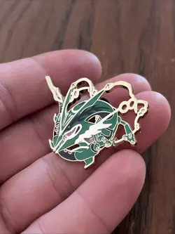 Mega Rayquaza Collector's Pin 2015 Metal Enamel Pin Roaring Skies Pokemon TCG - Image 5