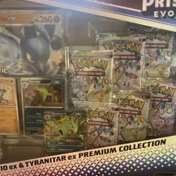 Pokemon Prismatic Evolutions Lucario EX & Tyranitar EX Premium Collection - New - Image 4
