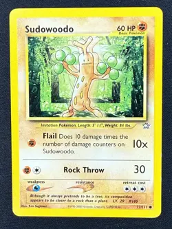 2000 Pokemon Neo Genesis 1st Edition Sudowoodo #77/111 - Image 1