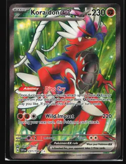 Pokemon Koraidon ex 231/198 Scarlet & Violet Ultra Rare Full Art Holo NM - Image 1
