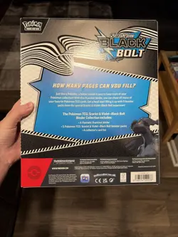 Pokemon TCG Scarlet & Violet 10.5 Black Bolt Binder Collection Box -NEW SEALED - Image 5