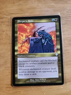 Sleeper's Robe - Invasion - MTG Magic - Uncommon - Blue Black Enchant Creature - Image 1