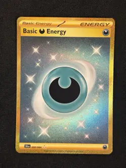 Basic Darkness Energy 098/064 Shrouded Fable Holo Gold Hyper Rare Pokemon Card - Image 1