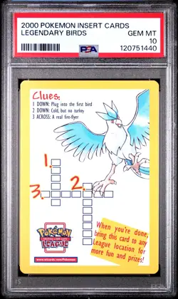 2000 Pokemon Insert Cards Legendary Birds PSA 10 - Image 1
