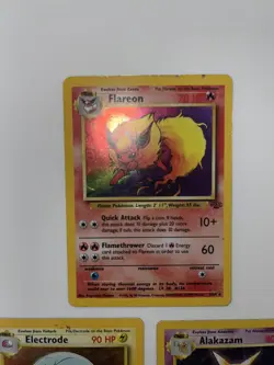 Pokemon Cards Lot Of 3 Holo Holographic HP Flareon Alakazam Electrode Vintage - Image 2
