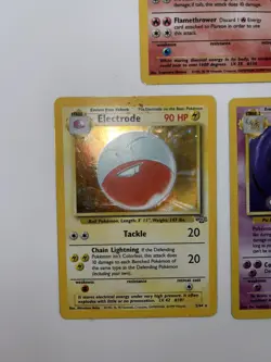 Pokemon Cards Lot Of 3 Holo Holographic HP Flareon Alakazam Electrode Vintage - Image 3