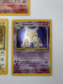 Pokemon Cards Lot Of 3 Holo Holographic HP Flareon Alakazam Electrode Vintage - Image 4