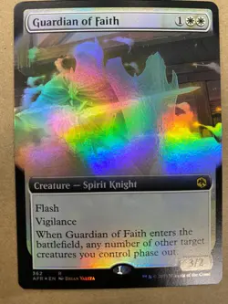 MTG 1x FOIL EXTENDED ART Guardian of Faith 362 Adventures in the Magic x1 NM - Image 1