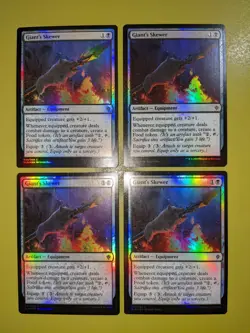 FOIL Giant's Skewer x4 Throne of Eldraine 4x Magic the Gathering MTG - Image 1