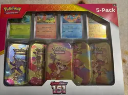 Pokemon TCG Scarlet & Violet 151 Mini Tins Costco Bundle, 5 Pack - Sealed - Image 2