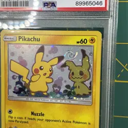 *HD SWIRL* 2019 POKEMON BLACK STAR PROMO SM162 PIKACHU HOLO PSA 10 TEAM UP - Image 3