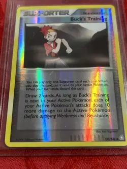 2008 Pokemon TCG Legends Awakened Reverse Holo Buck's Training 130/146 - Image 1