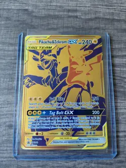 Pokemon TCG Tag Team Pikachu & Zekrom GX SM248 NORMAL/REGULAR SIZE Promo NM - Image 1