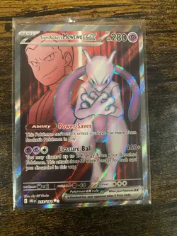 Pokemon TCG Team Rockets Mewtwo EX 213/182 Full Art English Edition - Image 1