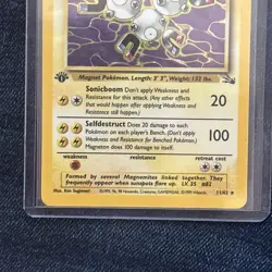 Pokemon TCG Magneton 11/62 1st Edition Fossil Holo Rare LP/NM Condition - Image 2