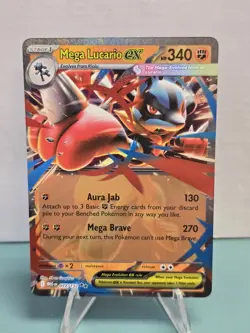 Pokemon TCG Mega Lucario ex 077/132 Mega Evolution Double Rare Holo NM - Image 5