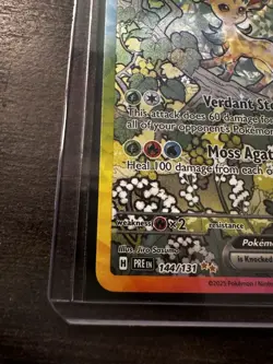 Pokemon TCG Prismatic Evolutions Leafeon EX 144/131 Special Illustration Rare - Image 3