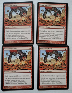 MTG BOK Crack the Earth Common x4 Cards are in Great Shape - Image 1