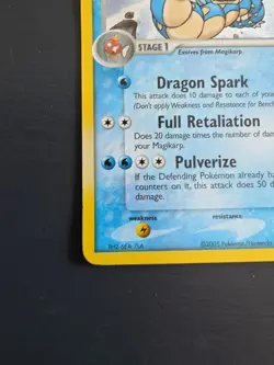 2005 Pokemon EX Deoxys Gyarados Holo Rare Card #8/107 - Image 5
