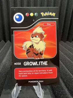 Growlithe #58 - Pokedex Black Kanto 2024 - Pokemon Card NM - Image 1
