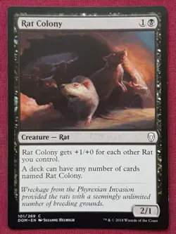 Magic The Gathering DOMINARIA RAT COLONY black card MTG - Image 1