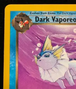 Pokemon Cards: Team Rocket 1st Edition Uncommon: Dark Vaporeon 45/82 - Image 2
