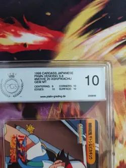 Pokemon Card Ash Pikachu Movie 20 Carddass Vending Series Japanese PGS PSA 10 - Image 4
