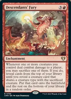 [1x] Descendants' Fury Near Mint, English Commander Masters MTG Magic - Image 1