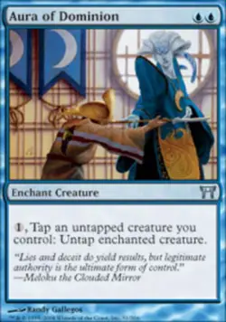 MTG Aura of Dominion, Champions of Kamigawa, Heavily Played, English - Image 1