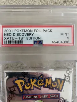 Neo Discovery 1st Edition Foil Pack - PSA MINT 9 - Xatu Booster Pack Pokemon - Image 3